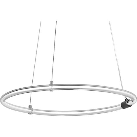 OSRAM Decor Aura Suspension en polycarbonate incurvé avec LED et design filamentaire, 18 W, 2000 lm, 3000 K, blanc chaud 830, gradation par clic, gris foncé, plastique (PC), 498 mm, IP20 (1/5)