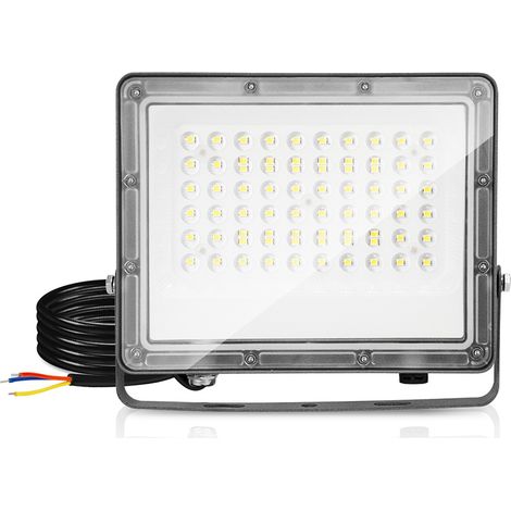 Wolketon Proiettore LED da esterno Spot LED Esterno per Giardino IP65 6000K Illuminazione di Sicurezza 50W Bianco Freddo