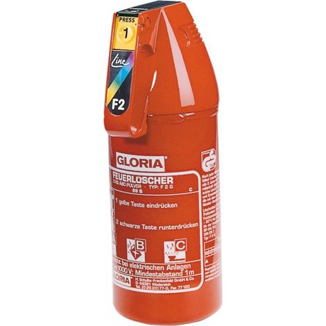Estintore a polvere per veicoli 2 kg con pressione costante, classe di incendio 13 A 89 B C, con manometro e supporto