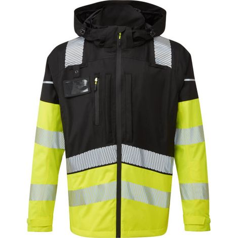 Chaqueta impermeable modular de alta visibilidad 3 en 1 Ultimate BX323 XXL Amarillo/Negro (1/2)