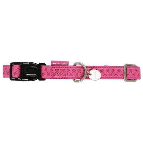 Collier réglable Mac Leather Fuchsia Taille : T3