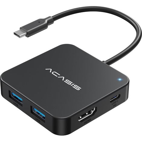 6-in-1 USB-C Hub, 4K HDMI Adapter, 100W PD Charging, 3X USB 3.0(0.49ft) (1/5)