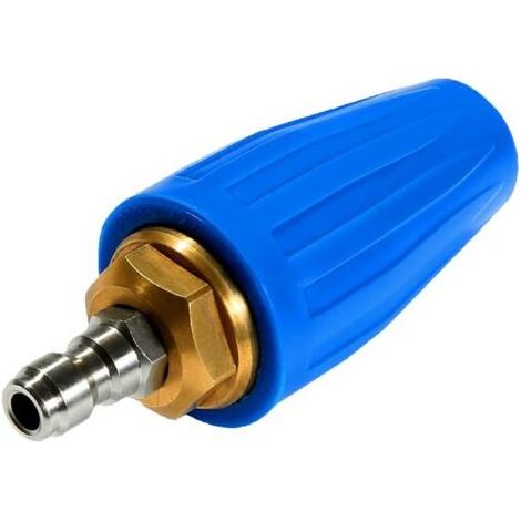 Universelle Rotationsturbinendüse für Hochdruckwasserreiniger, 3600 PSI 250 bar, 1/4 Schnellanschluss-Rotationsturbinenreinigungsdüse (Blau) (1/4)