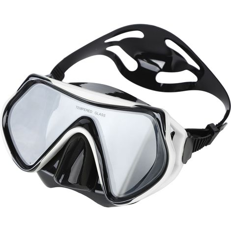 Occhialini da sub antiappannamento in silicone per adulti, attrezzatura per nuoto e snorkeling all'aperto, bianchi (1/5)