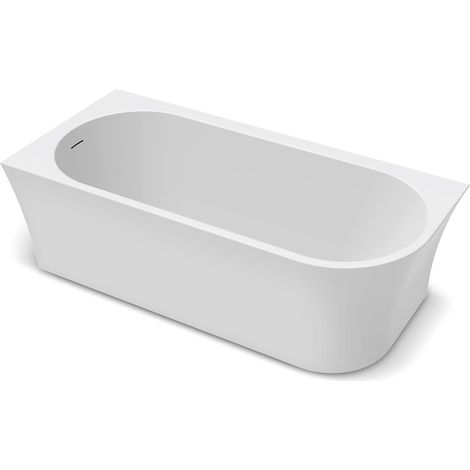 Baignoire - Baignoire d'angle Emma - 170x75 cm - Blanc brillant - Gain de place - avec siphon et clic-clac - Liens (1/5)