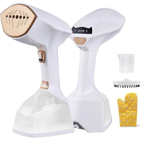 2000W Manual Garment Steamer 300ml Water Tank Compact Portable Dry Wet Ironing Device with Steam Brush Heat Resistant Gloves (1/5)