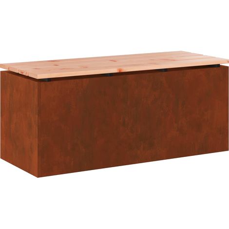 Maison Exclusive - Panchina da giardino Ruggine 100 x 40 x 43 cm acciaio corten