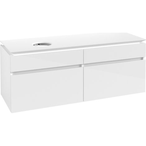 VB WTUS Legato B588 1400x550x500mm 4 sections WT li Blanc brillant (1/2)