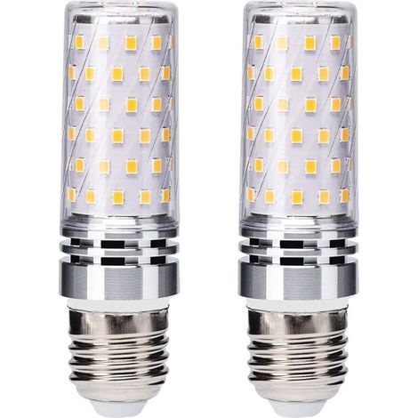 Ampoule Led E27 - 12 W - Blanc Chaud 3000 K - 1200 Lm - Non Dimmable - Pour Lampe De Table Et Lustre - 2 Pièces