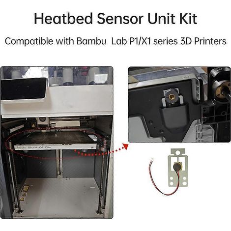 Heizbett-Sensor-Einheit-Kit kompatibel mit Bambu Lab P1/X1 Serie Heizbett-Drucksensor 3D-Drucker AC
