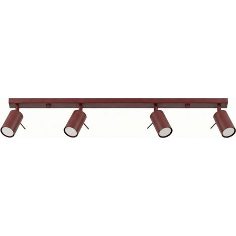 Deckenleuchten RING burgund 4xGU10 80cm Stahl Sollux (1/5)
