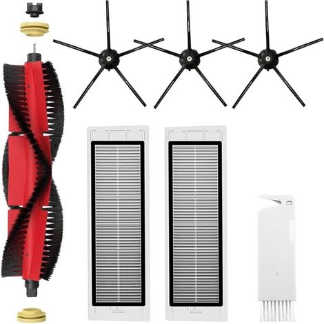 Ensembles d'accessoires pour Roborock S5 Max S6 Max S6 Pure S6 MaxV S50 S51 S55 S60 S65 S5 S6 Pièces de rechange pour Robobock S5 Max 1 Brosse Principale, 3 Brosse latérale, 2 Hepa Filtres (1/5)