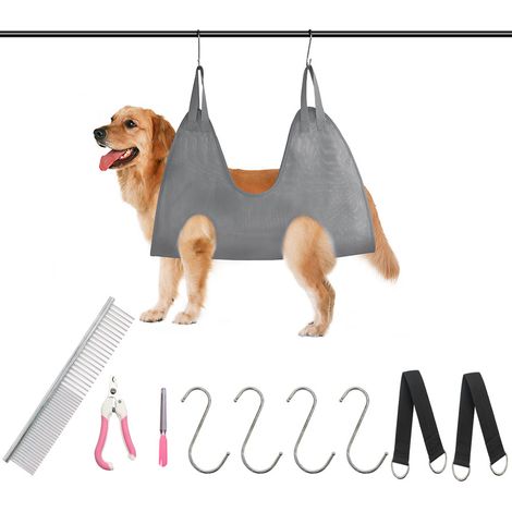 Hamac pour chats et chiens Coupe des griffes pour animaux Hamac de beauté pour chats et chiens de petite et moyenne taille (1/5)