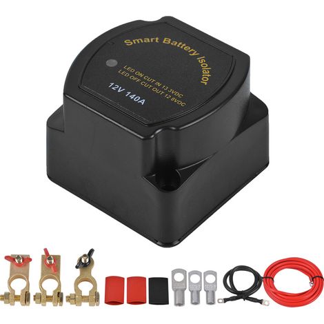 Dual Power 12V/140A Smart Isolator Automatic Accessory Kit (VSR) for automatic caravans, boats and load switches. (1/5)