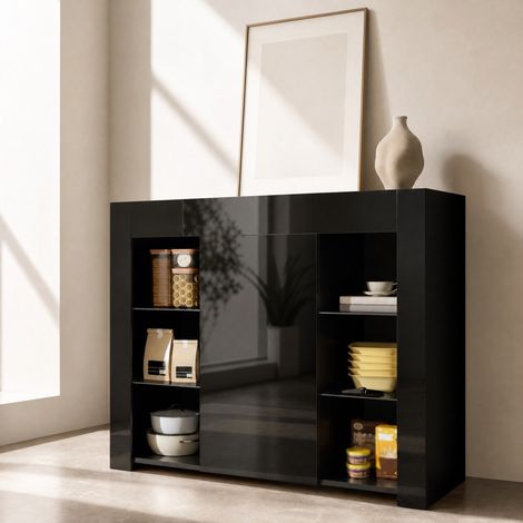 MEUBLIV Zapatero blanco 70x25x165 cm – 3 puertas, 8 ganchos, 1 paquete (1/5)