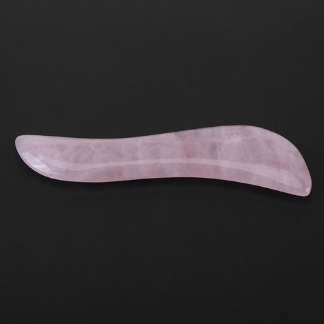 Massagestab aus natürlichem Rosenquarz, 115 mm/4,5 Zoll, glattes Stein-Gesichtsmassagegerät (1/5)