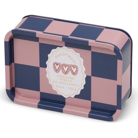Paddywax Candela in Latta Stampata "A Dopo" - Legno di Rosa e Vaniglia (184g)