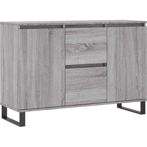 vidaXL Credenza Grigio Sonoma 101,5x35x70 cm in Legno Multistrato (1/5)