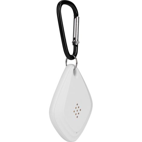 Répulsif anti-moustiques ultrasonique portable et silencieux, avec crochet de suspension (blanc). (1/5)