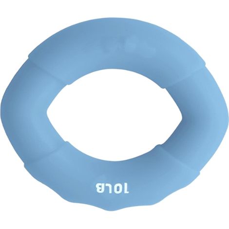Anneau de renforcement de poignée multifonctionnel en caoutchouc de silicone, portable, entraînement de force des doigts pour l'exercice physique, adulte gris et bleu 10LB (1/5)