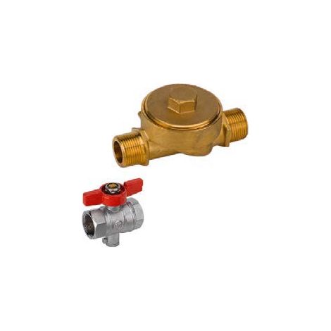 Einbausatz für 2 Zoll Kapsel Wärmezähler 130mm x 1 Zoll AG