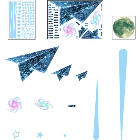 étoiles pour plafond stickers muraux en PVC stickers lune
