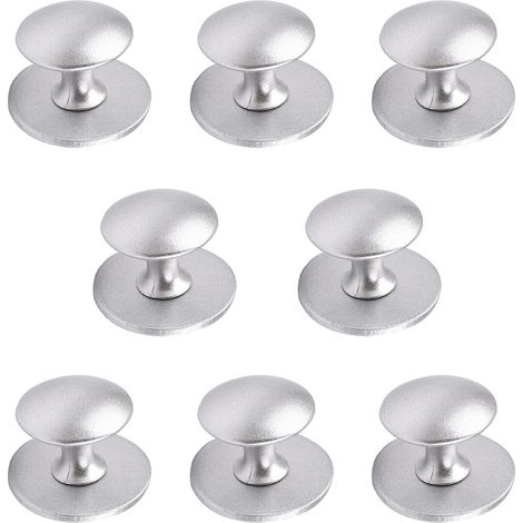 Boutons de tiroir en acier inoxydable, 8pcs Auto-adhésif Instant Cabinet Tire Adhésif Poignée De Porte Coulissante avec Vis pour Tiroir De Placard D’armoire En Verre (Argent Streaming) (1/5)