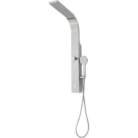 Schütte – Colonne de douche hydromassante avec 2 buses de massage – Douchette 3 fonctions avec picots anti-calcaire – Raccord standard 1/2" (1/5)