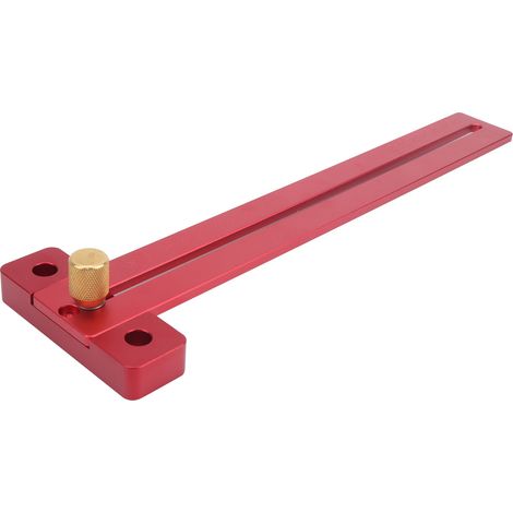 Règle en T en alliage d'aluminium, outil de traçage professionnel pour le travail du bois, 270 mm (1/5)