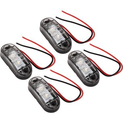 4 feux de position latéraux intérieurs à LED 12 V, matériau PC stable, adaptés aux camping-cars, bateaux et yachts. (1/5)