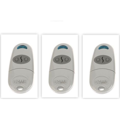3pcs Telecommande Portail, 433,92 MHz Telecommande Porte de Garage pour C@ME, Télécommande Porte Garage Compatible avec 433,92MHz NA,EE,EV, 2 Canaux