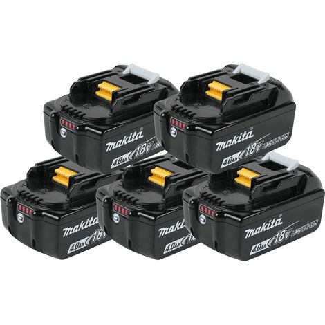 5 X Makita 18V 4.0Ah Li-Ion LXT Battery BL1840 4AH 196399-0 Genuine UK Stock