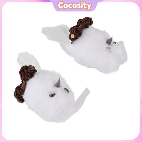 Ornement de chouette de Noël - COCOSITY - Hibou suspendu - 2 pcs - Style vintage rétro - Pour intérieur (1/5)