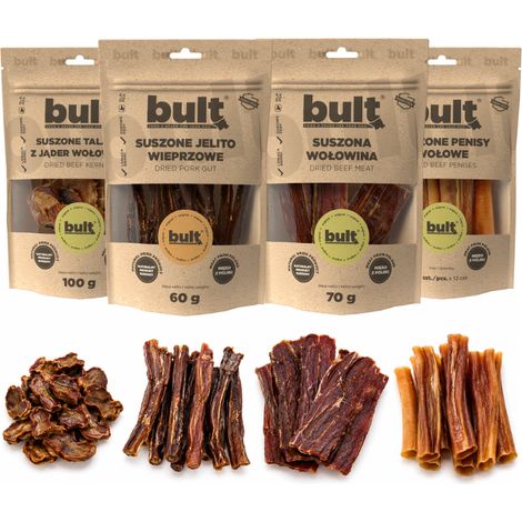 BULT masticable natural para perros, mezcla de carne de res y cerdo, 4 piezas. (1/5)