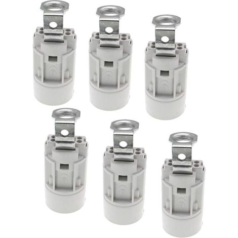 Douille d'ampoule flamme UlisemE14, thermoplastique, noire, SES, hauteur 52 mm, filetage Hickey 1/8 IPS (1/4)