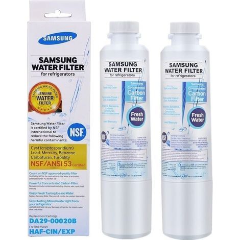 2pcs filtre à eau pour réfrigérateur Filtre à eau DA29-00020B pour réfrigérateur - Compatible avec Samsung DA29-00020B, DA29-00020A, HAF-CIN/EXP, NSF 42&53&401 (1/5)