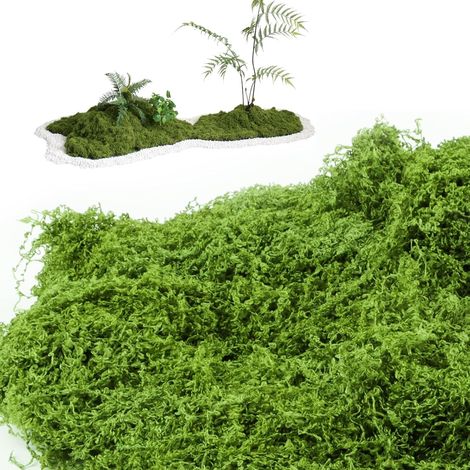 Künstliches Moos – 200 g – Grün – Natürliche Dekoration – Für DIY und Garten – Dunkler Farbton (1/5)