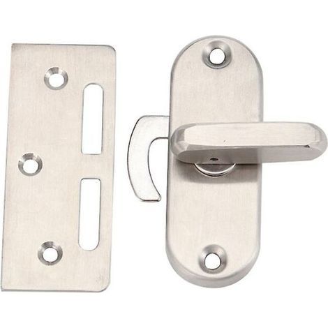 Loquet et targette-90 degrés flip en acier inoxydable porte coulissante serrure loquet serrure à came boucle de porte incurvée (1/5)