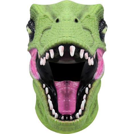 Dino-Gesichtsmaske, realistische Dinosaurierkopf-Gesichtsbedeckung, Tierkostüm-Cosplay-Requisite, Halloween-3D-Drachen-Party-Gesichtsmaske (1/5)