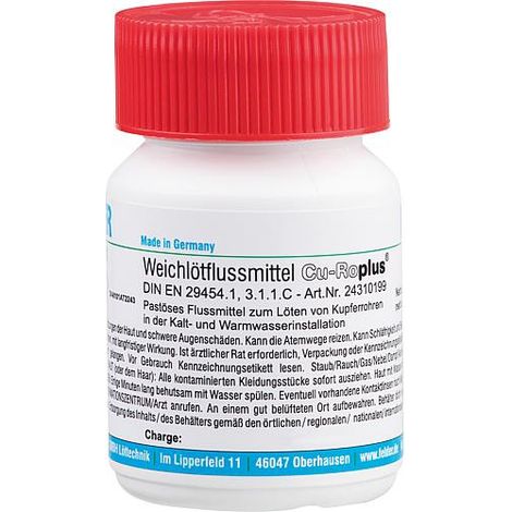 Flux de soudure tendre CU Ropuls DIN EN 29454 Boite de 70g