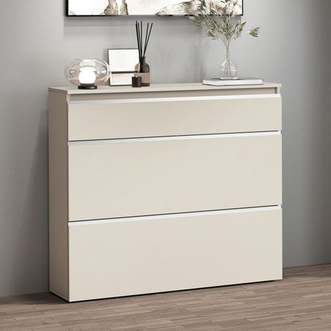 Zapatero Marconi, Armario para 16 Pares, 9 Estantes Made in Italy, 9 Compartimentos, 120x26,5x108h cm Beige (1/5)