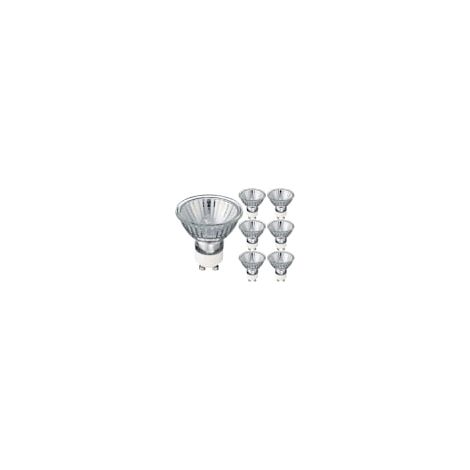 Ampoules halogènes GU10 pour spots, 35 W, 220-240 V, blanc chaud 2700 K, à intensité variable, lot de 6 [classe énergétique G]