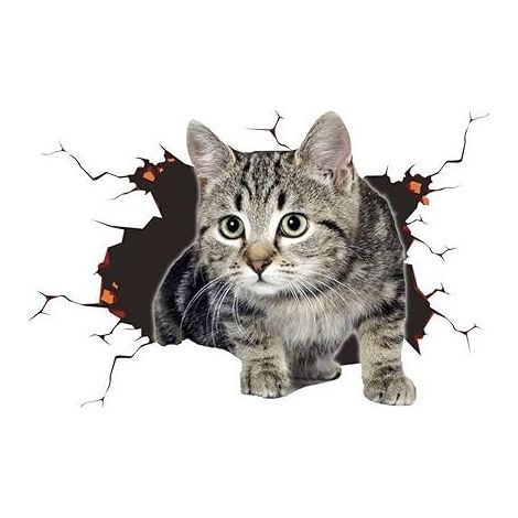 Pegatinas 3D para coches, pegatinas de gatos adorables, pegatinas de pared con temática animal, pegatinas para coches, pegatinas decorativas para coches, pegatinas personalizadas (1/5)