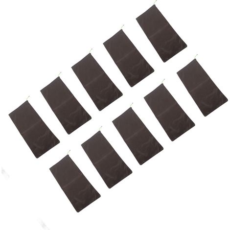 Lot de 10 sacs de sable sans sable avec cordon de serrage, barrières anti-inondation en polyester 25 x 50 cm, pour sous-sol, garage, etc. (1/5)