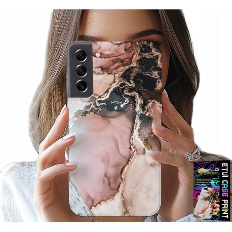 Custodia per Samsung Galaxy S22 Plus - eleganti motivi effetto marmo alla moda + vetro (1/5)