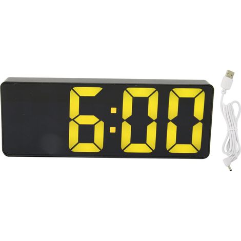 Réveil numérique 12/24h avec affichage de la température, alimentation USB ou piles, horloge LED pour chambre, bureau, dortoir