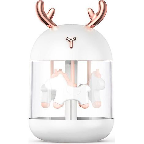 Mini humidificateur d'air portable pour la maison, humidificateur d'air pour bébé, humidificateur de bureau USB avec arrêt automatique sans eau (blanc) (1/5)