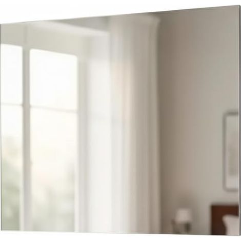 Specchio Rettangolare Filolucido Con Vetro Da 5 mm Bordi a 90° Installazione Verticale e Orizzontale Reversibile Con Pellicola Antiesplosione e Ganci Inclusi Design Moderno Per Bagno Casa 70 X 110 Cm  (1/5)