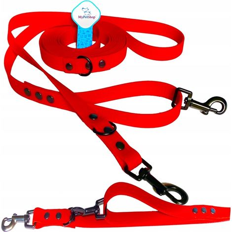 LAISSE POUR CHIEN RÉGLABLE BIOTHANE 2,5-3,5-5 m ENTRAÎNEMENT SOLIDE LARGE 20 MM.