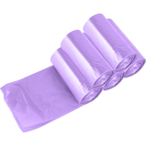 100 Sacs poubelle,épais,45x50cm,violet,maison,bureau (1/5)